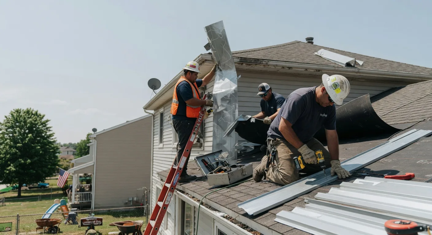 Storm Damage Metal Roof Repair in Ghent, KY